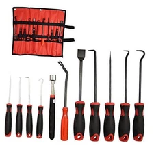 11Pcs Hook and Pick Set with Case Plastic 11 Set Telescoping Pick Up Tool