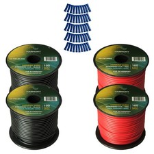 Harmony Car Primary 14 Gauge Power or Ground Wire 400 Feet 4 Rolls Red  Black