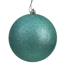 Vickerman N590844DG Sea Foam Glitter Drilled Ball Ornament  3 in. - 12 per Bag