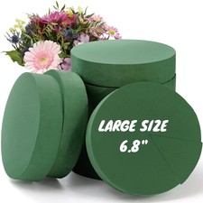 Round Floral Foam Blocks 8 Pack 6.8 inch Large Wet Bricks for Arrangements
