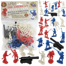 BMC Revolutionary War Yorktown Artillery Crews Plastic Soldier Figures Cannon