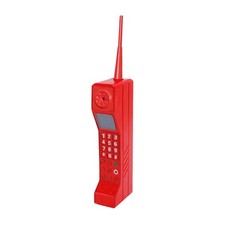 Retro Brick Phone Model Prop Red Decorative Item for 80s 90s Party Theme
