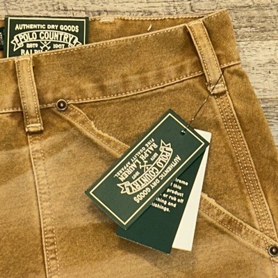 Ralph Lauren Polo Country Pants Mens 34x30 Double Knee Canvas
