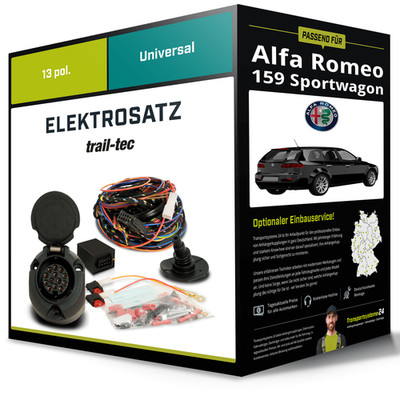 Elektrosatz 13-pol universell für ALFA ROMEO 159 Sportwagon 03.2006-jetzt NEU