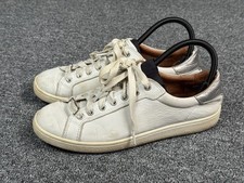 Women  s UGGs White Leather Sneakers Size 10 Classic Casual Shoes