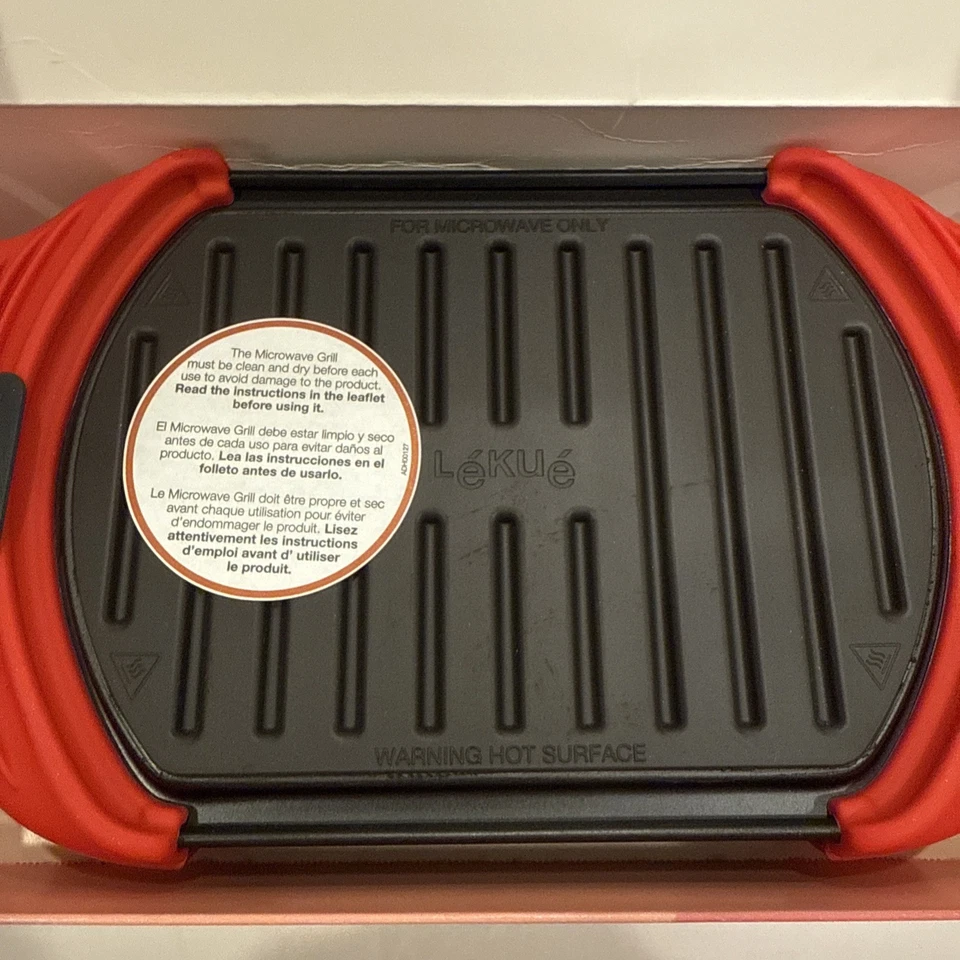NEW OTHER Lekue Microwave Grill (Sandwich Maker, Panini Press) - Red - Image 4 of 4