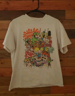 Nickelodeon Adult White T-Shirt Size Large