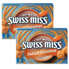(2 Boxes) Swiss Miss SALTED CARAMEL Flavored Hot Cocoa Mix,  1.38 oz,  pack of 8
