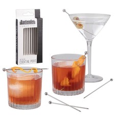 Bartender Stainless Steel Cocktail Picks Set of 10