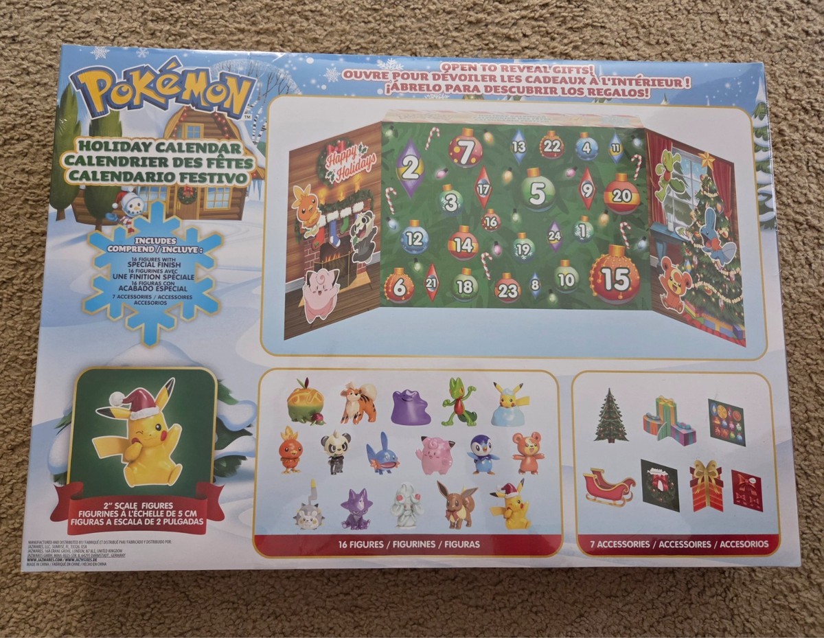 OOP 2022 Pokemon Happy Holidays Advent Calendar Jazwares New