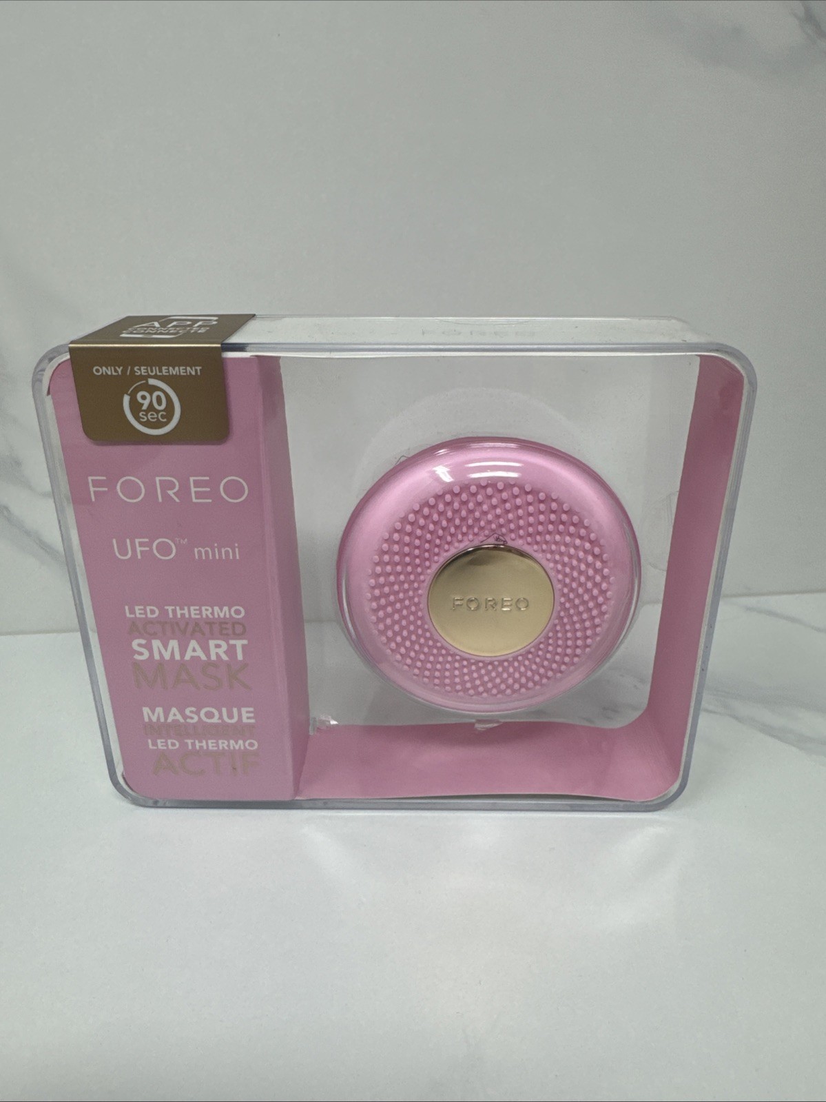 FOREO UFO mini Smart Mask Treatment Device Pearl Pink LED Heat Therapy New W/Box