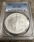 1998 American Silver Eagle S$1 PCGS MS69 MS-69 BEAUTIFUL !