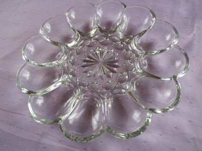 Glas Eierteller Eierplatte Eier Servierplatte Partyteller für 12 Eier