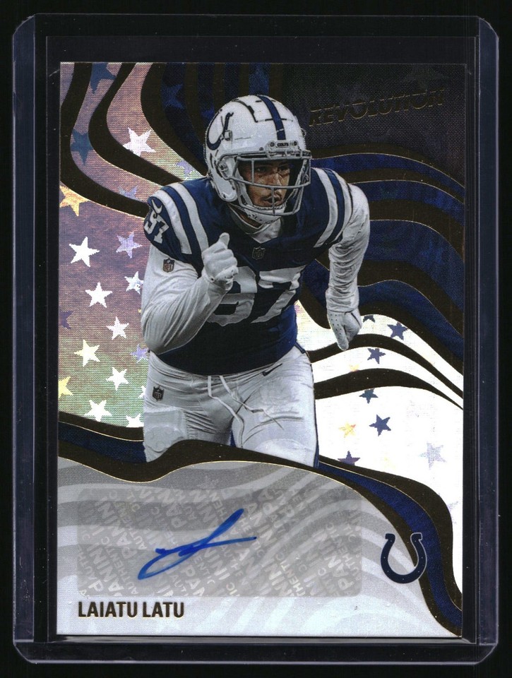2025 Panini Revolution Laiatu Latu Astro #RSA-LLU Laiatu Latu Astro Auto #RSA-LLU Colts