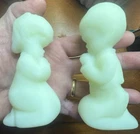 Vintage FENTON Glass Figurines Praying Boy And Girl