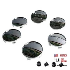 Carbon fiber black  white Auto Emblem Set-7pcs Carbon Fiber - Black  White