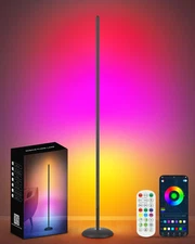 Corner Floor Lamp, Smart RGB LED Corner Lamp with App & Remote, Modern Floor Lam