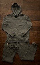 Under Armour Men's Gray Fleece Hoodie and Jogger Pants 2 Piece Set