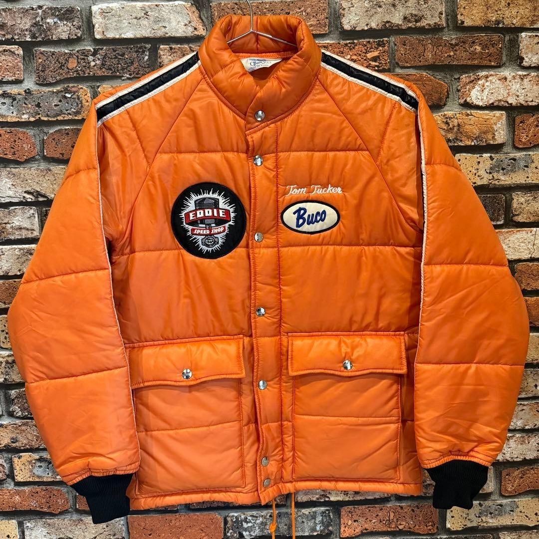 BUCO The Real McCoy's Quilted Leather Jacket Orange size L USED | eBay