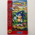 Sonic The Hedgehog 3 Sega Genesis Instruction Booklet Manual Only Vintage 1993