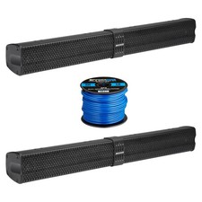 Kicker 34" 300W Max Bluetooth WeatherProof Black Soundbar w/Remote, Wire QTY 2 