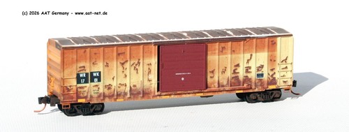 MTL MicroTrains N 02552100 - 50` FMC Boxcar WRWK / P&W #1701; aga NEW, ohne OVP | Condition: Gebraucht