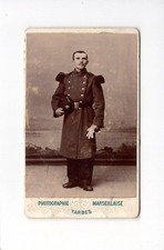 CDV Foto Franz&ouml;sischer Soldat - Tarbes 1890er