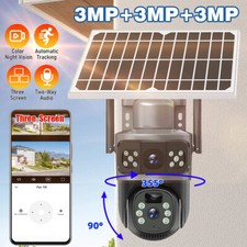 Solar Battery Powered Wireless WiFi Outdoor Pan/Tilt Home Security Camera System