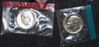 two Roosevelt dimes 1973 PD Mint Cello 10c BU dime