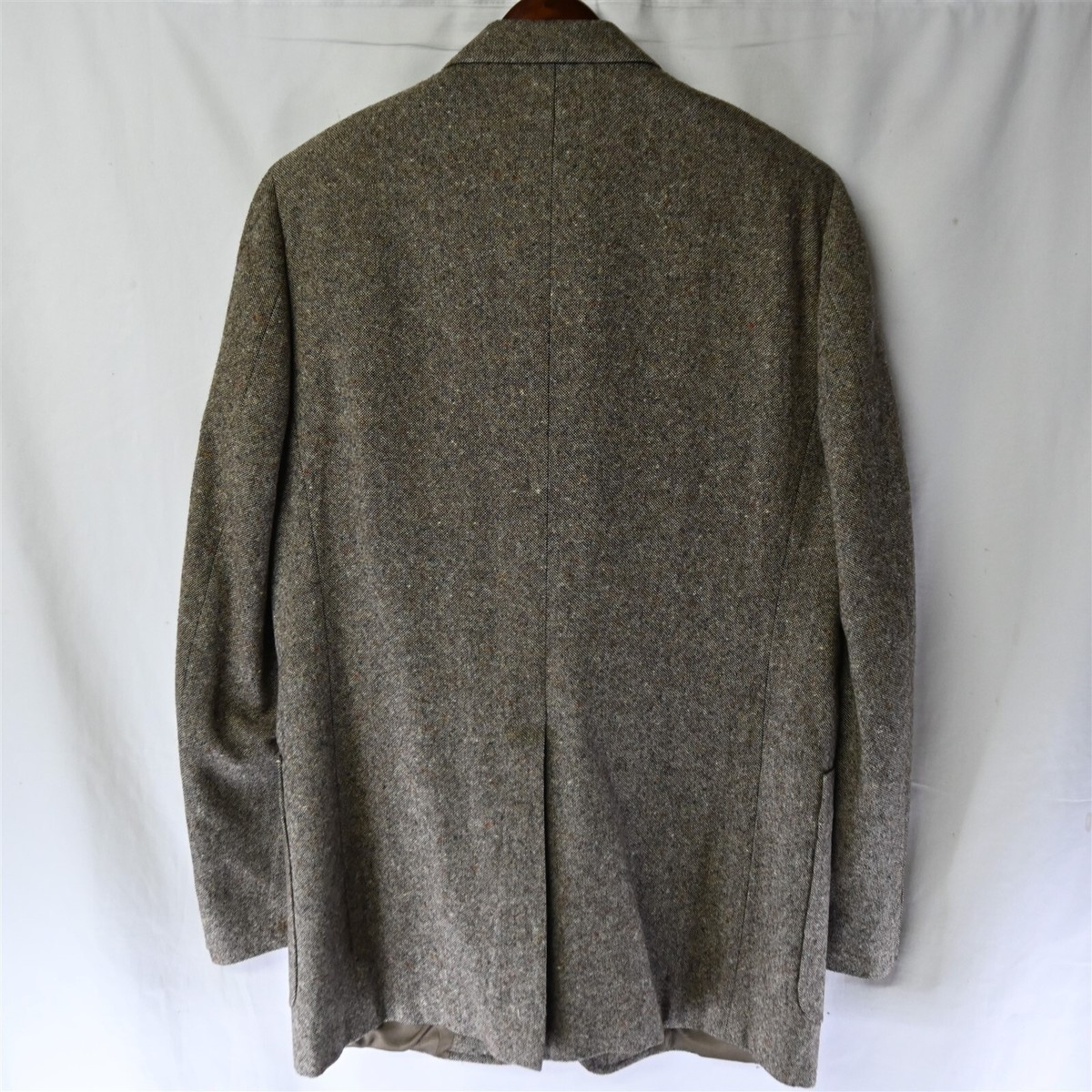 Vtg 90s 42R Brown Nailhead Fleck Tweed 2 Btn Blazer Suit