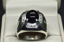 Natural Yemeni Blood Red Aqeeq Sterling Silver 925 Handmade Carnelian Mens Ring