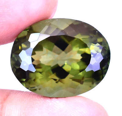 Natural Hiddenite 28.60 Ct Green Oval Certified Stunning Gemstone