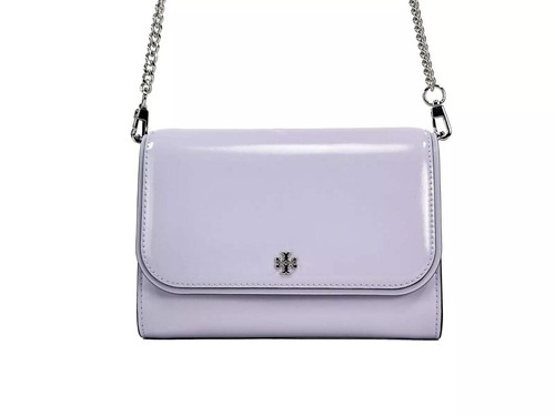 Tory Burch Patent Emerson Patent Chain Wallet Crossbody Bag