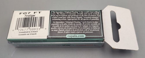 New Rapala Original F-7 Fishing Lure Firetiger 2 3/4" - 1/8 oz - Picture 3 of 4