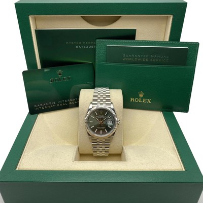 Rolex Datejust 36mm 126234 Stahl Minzegrün Index Zifferblatt Automatisch Uhr B&p