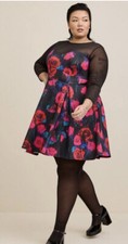 Mini Scuba Illusion Neck Dress Torrid Size 2  18/20 NWOT