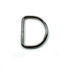 Metal D Ring 1.25" inch 1 1/4 Non Welded Nickel Plated Heavy Duty Dee Ring 4pcs