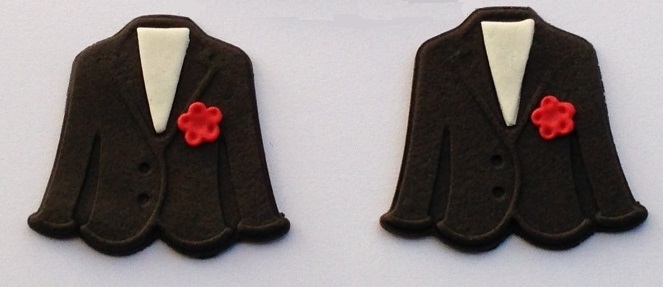 12 edible GROOM TUXEDO BRIDE WEDDING CAKE cake topper decoration CUPCAKE flowers