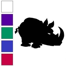 Cartoon Rhino Rhinoceros, Vinyl Decal Sticker, Multiple Colors  Sizes 7425