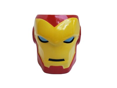 MARVEL Iron Man 3D Ceramic Coffee Cup Blue Eyes, dishwasher safe