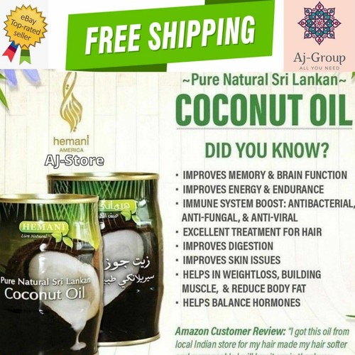 1X Hemani Coconut Oil 100% Sri Lankan (400ml) For Hair Care زيت جوز الهند - Picture 3 of 9