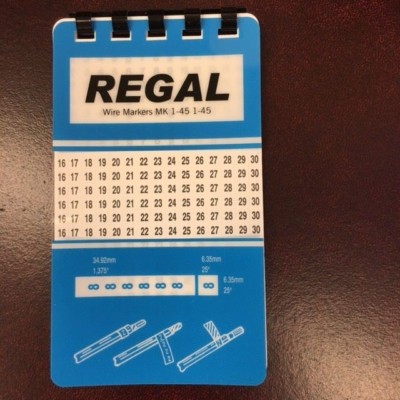 100 REGAL WIRE MARKER BOOKS 1-45 10 PAGES