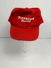 Vintage Firestone Racing Snapback Hat - Rope Hat - Red