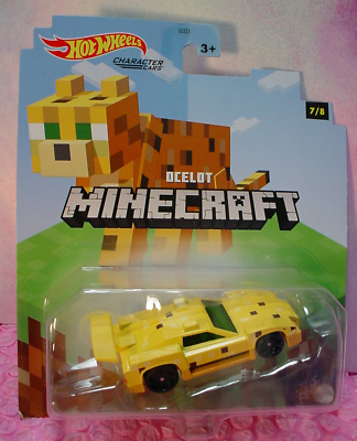 Hot Wheels MINECRAFT 💥 OCELOT 7/8 💥 yellow💥2021 Character cars