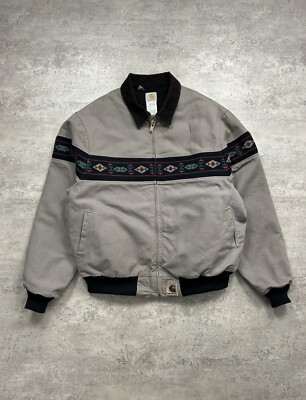 VTG 90s CARHARTT SANTA FE JACKET AZTEC SOUTHWEST J77 GRAY VTG 90s CARHARTT SANTA FE JACKET AZTEC SOUTHWEST J77 GRAY