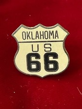 Oklahoma US Route 66 Road Sign Lapel Enamel Pin Travel Souvenir 1