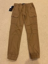 NWT Men  s Vertical Sport Beige Stretch Cargo Pocket Jogger Pants ALL SIZES