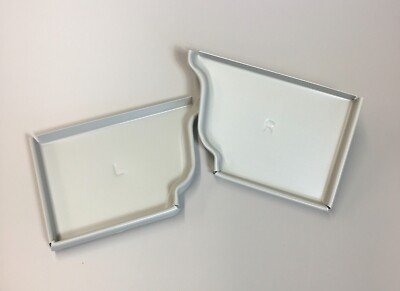 Gutter End Cap 6'' Left & Right (Pair) K-Style (6K Gutter) - 23 Color Choices