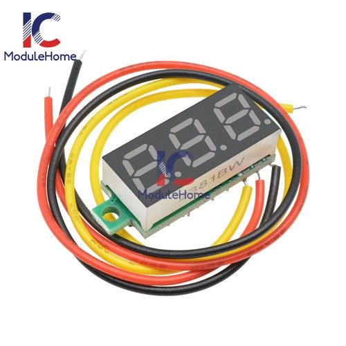 1-10x Mini DC0-100V 0.28In 3-Digital Voltmeter LED Voltage Panel Meter 3 Wire. - Bild 5 von 11