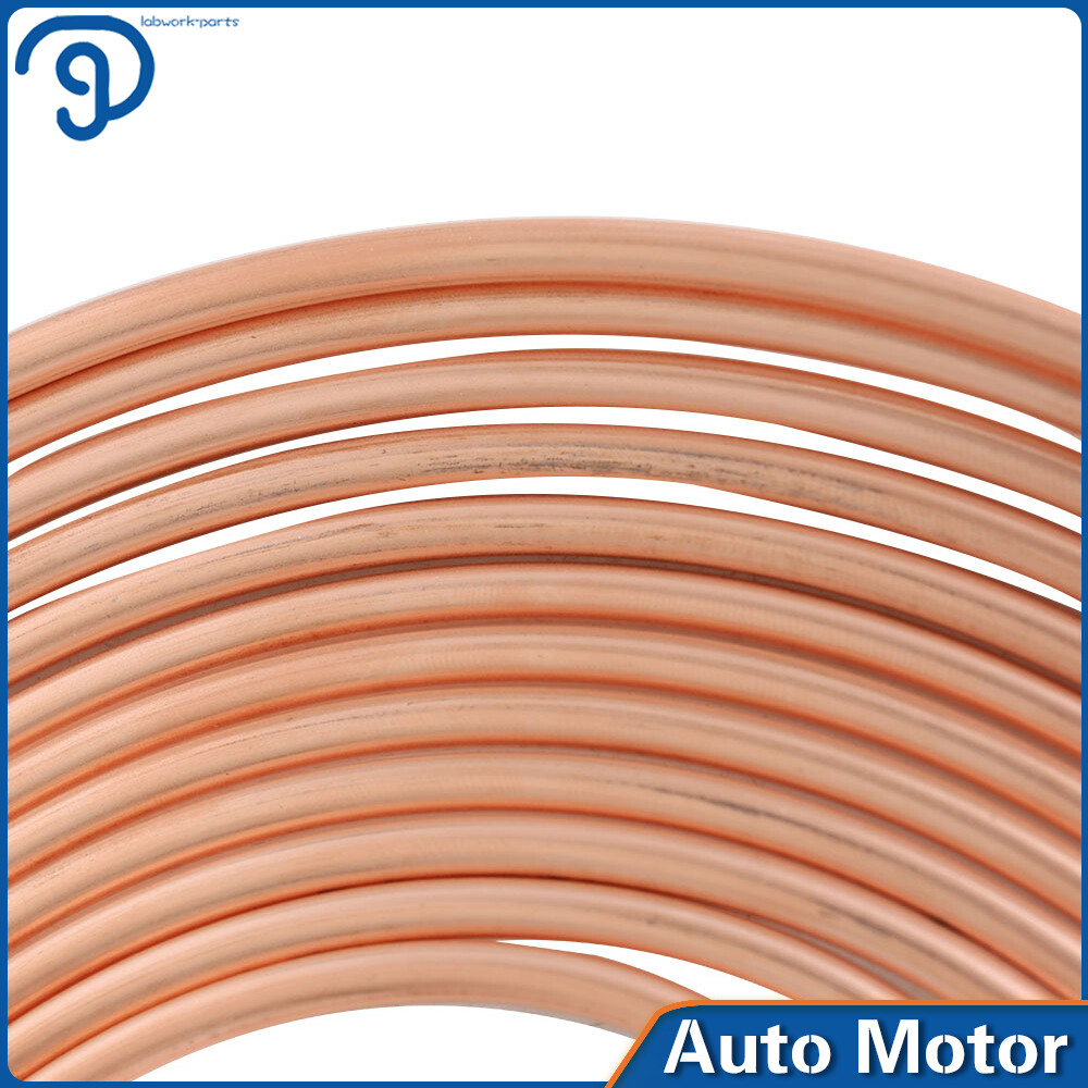 25 Foot 3/16  OD Brake Line Tubing Kit W/ 16 Fittings Iron Plating Copper - Foto 10